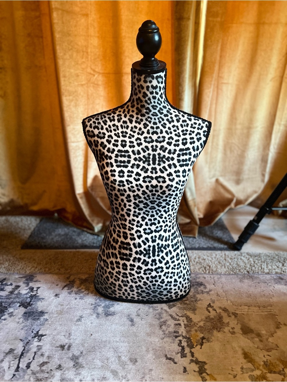 Leopard Print Dress Form Mannequin Torso - Picture 4 of 10